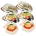 Kisangel 6pcs Scallop Photography Lifelike Seafood Decoration Desktop Play Sample Scene Simulated Veggie Kitchen Decors Vegetables Oysters Props Realistic Pretend Toy Decor Artificial Food