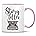 WRT002 - White Mug with Pink Handle and Inner