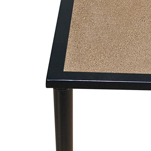 Mesa de forja para salon, cocina, mesa de centro. 120x70 Regulable a doble altura. Ideal para ropa camilla, forja nacional. Mesa comedor en blanco o negro. Mesa para brasero (Mesa Negra con Tablero)