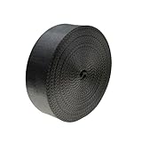 カバンテープ 16mm/19mm/25mm/32mm/38mm/50mm黒 厚さ1.2mm×長さ5.5m巻 ポリエステル 室内または屋外装備に適した耐久性カバンテープ、手作りDIY製作、修理 (幅25mm 黒)