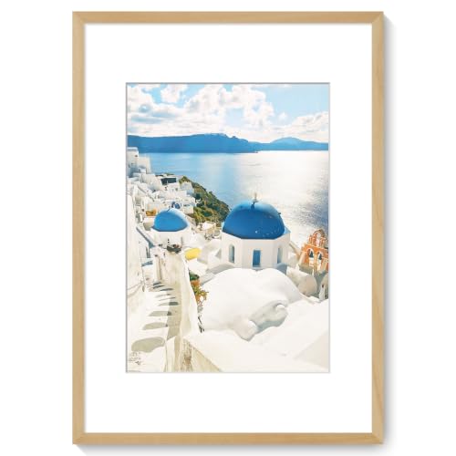 Axeman A2 Picture frame, Solid Beech Wood Tempered Glass, Beech