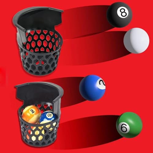 image for SUPERDIAMOND 6 Pack Pool Table Pockets, Heavy Duty Billiard Set Billia