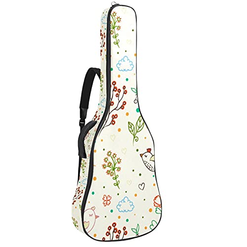 Housse de guitare classique et mandoline 106 cm finis les chocs avec ce sac à dos floral