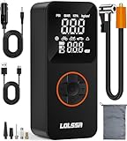 Tire Inflator Portable Air Compressor-Air Pump Cordless Electric for Car, Motorcycle, Bike, Ball,150PSI with Tire Gauge Pressure, Dual-Use Type