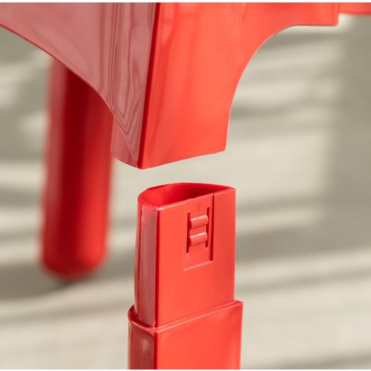 Modern Stackable Plastic Chairs with Two Size Seat Height - Ideal for Home and Office Use (Beige,Seat Height 47CM)