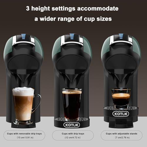 Image of Upgrade 19 Bar 5in1 Espresso Capsule Coffee Maker for Nespresso /Dolce Gusto /LAVAZZA MIO /LAVAZZA Coffee Pod and Ground /ESE Coffee, Automatic Capsule Small Coffee Machines, EM-308B