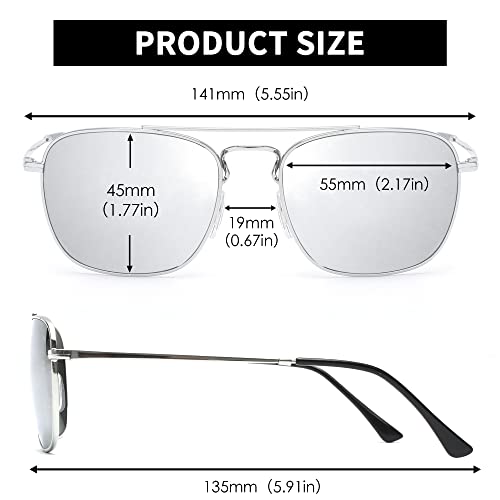 Image of JIM HALO Retro Square Aviator Sunglasses Premium Glass Lens Flat Metal Eyewear Men Women