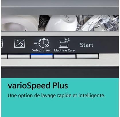 Dishwasher control panel detail showing VarioSpeed Plus option