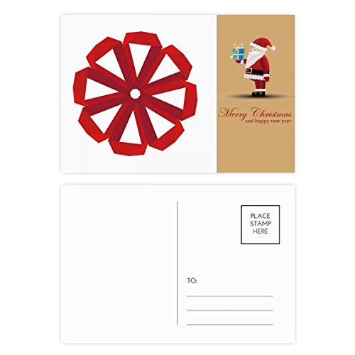Cartes de Noël origami rouge lot de 20 pour décorer le sapin