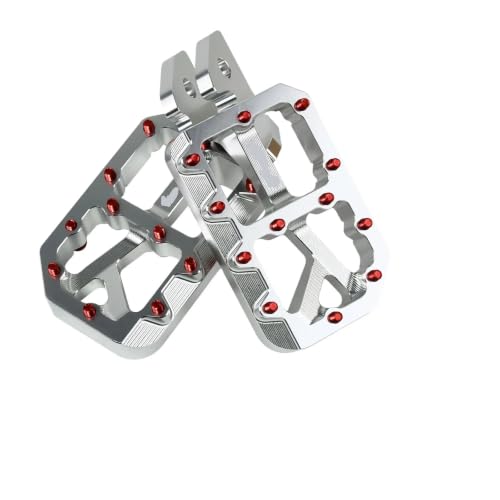 Pédales moto pour Surron Light Bee X et Segway repose-pieds alu Silver-Red