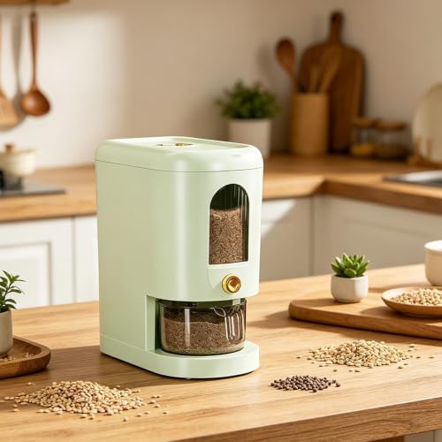 Cubeta hermética para arroz en apartamentos dispensador de 5 kg para el refrigerador 4