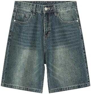 CUTEGAL Y2K Jorts Men Baggy Denim Shorts Casual Streetwear