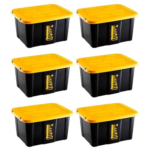 AC - Pack de 6 Cajas de almacenaje apilable con Tapa, plástico, cajón Multiusos, ordenación, Herramientas, hogar, Fabricada en España (Amarillo y Negro - 17 litros - 39,5 x 31,5 x 22 cm) | Ya disponible en tu tienda friki favorita! En mundofriki.es! AC - Pack de 6 Cajas de almacenaje apilable con Tapa, plástico, cajón Multiusos, ordenación, Herramientas, hogar, Fabricada en España (Amarillo y Negro - 17 litros - 39,5 x 31,5 x 22 cm) | Ya disponible en tu tienda friki favorita! En mundofriki.es!