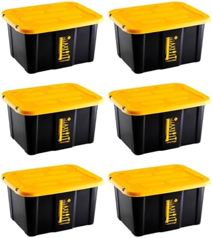 Acan Tradineur - Pack de 6 Cajas de almacenaje apilable con tapa,...