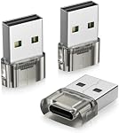 Basesailor USB à USB C Adaptateur de chargeur de voiture 3Pack,USBC CarPlay Convertisseur type C Femelle USBA Connecteur mâle pour nouveau iPhone 17 17e 16 16e 15 Pro Max,Samsung S25 S26,Pas pour iPad/Magsafe/HomePod
