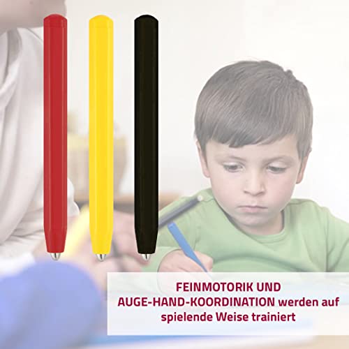 TollesfürKinder 3er Set Ersatzstift - Magnetstift schwarz, rot, gelb im Mix für magnetische Zeichentafeln - Zaubertafel mit Kugeln, Magnetboard, Magnetspiel