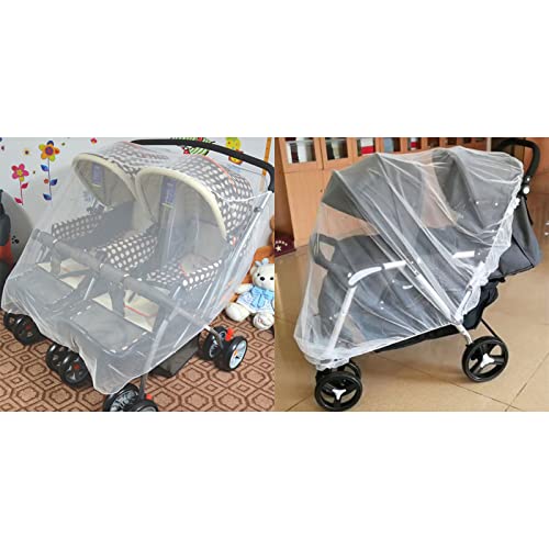 Double Stroller Net Insect-Shield Net Cover Double Joggers Pram Breathable Net Pushchair Accessories