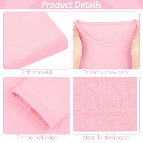 Cooraby 5 Pack Girls Long Sleeve Tees Basic Crewneck Soft T-Shirts Toddlers\' Long-Sleeve T-Shirts Assorted Colors