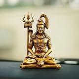 Artarium Meditating Shiva Statue (10,1 cm), Lord Shiva Figur im Lotussitz für Auto Armaturenbrett, Wohnungsdeko, Hausaltar & Büro Tisch Dekoration, Hindu Gott Idol, Spirituelle Deko & Geschenkidee