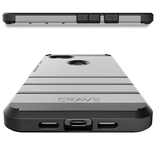 Crave Pixel 3a XL Case, Strong Guard Heavy-Duty Protection Series Case for Google Pixel 3a XL - Slate
