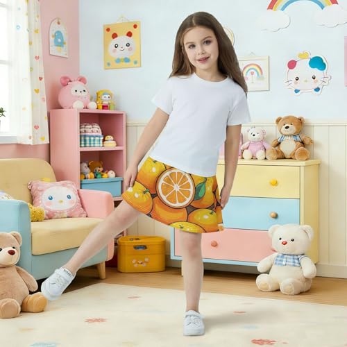 Falda plisada de algodón de running para niñas que evita rozaduras con short interior 5