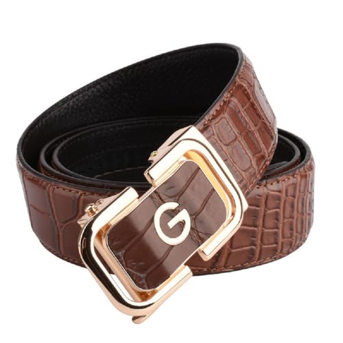 Leather Designer Belts for Men Ratchet Belts with Automatic Buckle for Casual Jeans Business2