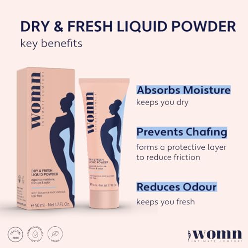 womn Płynny Puder do Ciała – Przeciw Potowi, Otarciom i Zapachom 2x50 ml