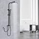 Homelody Duschsystem schwarz mit Regendusche und Handbrause