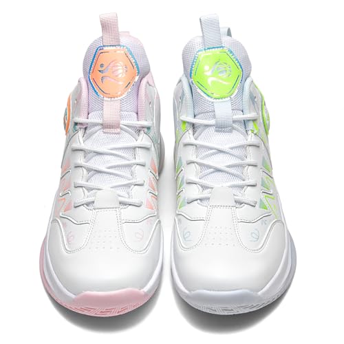 Teen Boys Girls Basketball Shoes, High Performance Durable Court Sneakers Non-Slip Shock-Absorbing for Indoor Outdoor2