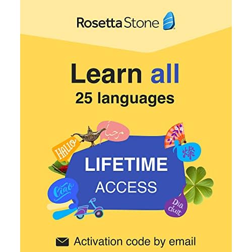 Rosetta Stone Learn UNLIMITED Languages | Lifetime Access - Learn 24 Languages | PC/Mac/iOS/Android Online Code