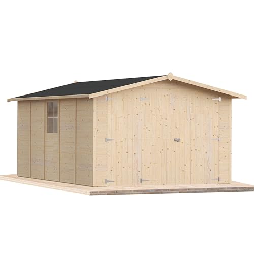 Casetta da giardino in legno per esterno 15Mq 300x500 20mm MADE IN ITALY mod. ROMA (Con Grondaia, Finestre Fisse)