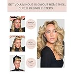 Velvet Overnight Curls Heatless Hair Curler No Heat Satin Heatless Curling Rods Foam Sponge Hair Rollers for Short Long Hair to Sleep in Care Styling Tools - Brown - Image 2