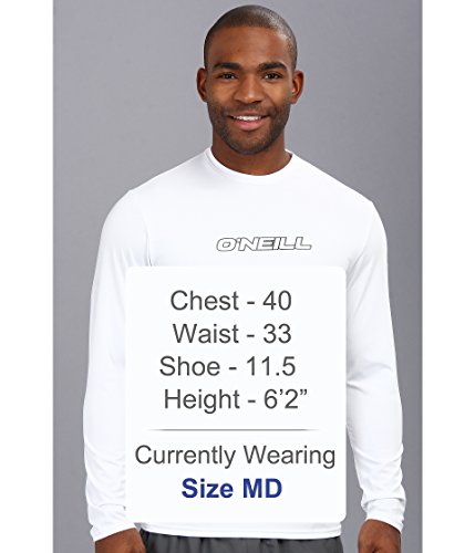 O' Neill Men's Standard O'neill Basic Skins Upf 50+ Long Sleeve Sun Shirt, White, Small #TOP1