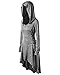 Produktbild DianShaoA Frauen Tuxedo Gothic Frack Steampunk Mit Kapuze Viktorianischen Mantel Hochzeit Uniform Grau 2XL