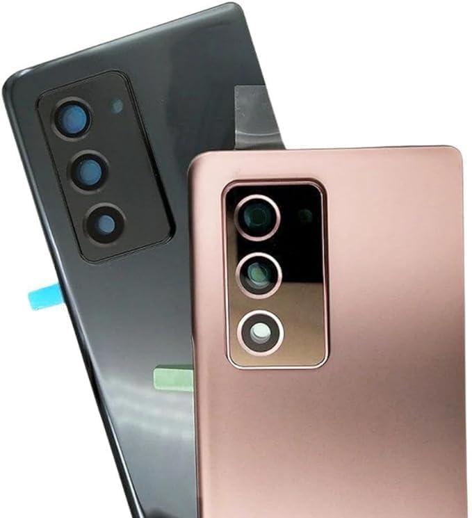 SHOWGOOD for Samsung Galaxy Z Fold2 Fold 2 F916 F916B F916U Back Glass Rear Housing Case Door + Camera Lens (Gold)