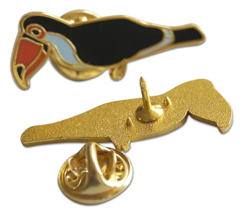 Image of Novel Merk Bird - Flying Animal Lapel Pin, Hat Pin & Tie Tack Set - with Clutch Back