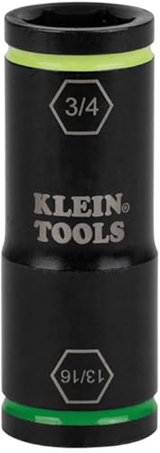Klein Tools 66074 - Llave de impacto para atornillador, tamaños de 34 y 1316 pulgadas, uso con llaves de impacto compactas Klein Tools BAT20CW,