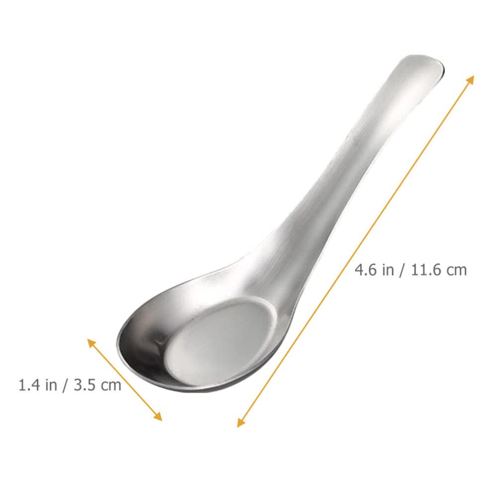Set 6 Cucchiai Da Zuppa In Acciaio Inox - Manici Marroni, Lucidati A Specchio Per Casa E Ristorante G 1069300