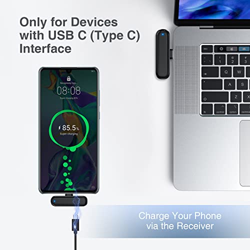Wireless Lavalier Microphone For Android Phone, Lapel Microphone Usb C With Charging Case Plug-Play, Clip-On Microphone For Video Recording Live Stream Interview, Auto Sync And Noise Reduction #TOP5