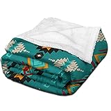 Southwestern Geometric Tribal Designs Native American Aztec Warm Blanket Thumb #1