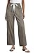 Acelitt Women's Casual Fashion 2026 Spring Striped Pants Elastic Waist High Waist Wide Leg Linen Pants Trousers Khaki Small