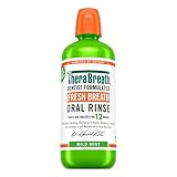 TheraBreath Fresh Breath Mouthwash, Mild Mint, Alcohol-Free, 1 Liter (33.8 fl oz)
