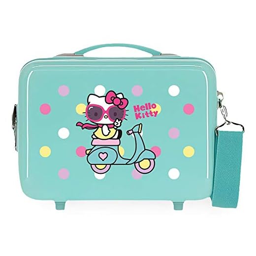 Hello Kitty Girl Gang Neceser Adaptable Verde 29x21x15 cms Rígido ABS 9,14L 0,84 kgs