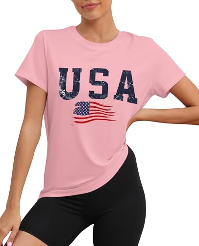Image of KevaMolly Workout Tops for Women UPF50+ Breathable Loose Fit Yoga T Shirts Short Sleeve Running Gym Athletic Tee Top