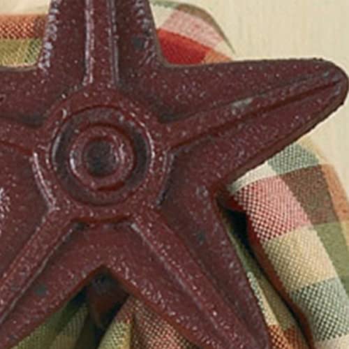 Park Designs Cast Star Curtain Hooks, Red, Includes 2 In Set #TOP2