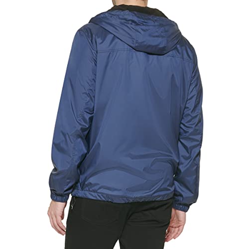 Calvin Klein Men’s Hooded Windbreaker, Navy, Medium #TOP3