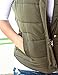 Yeokou Women's Slim Sleeveless Quilted Removable Hooded Winter Puffer Vest Coat(Army Green-S)