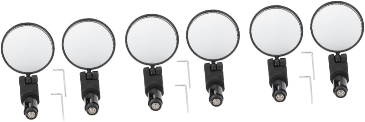 POPETPOP 3sets Road Bike Rearview Mirror Cycling Mirrors Easy Installation for Enhanced Safety and for Mountain and Road