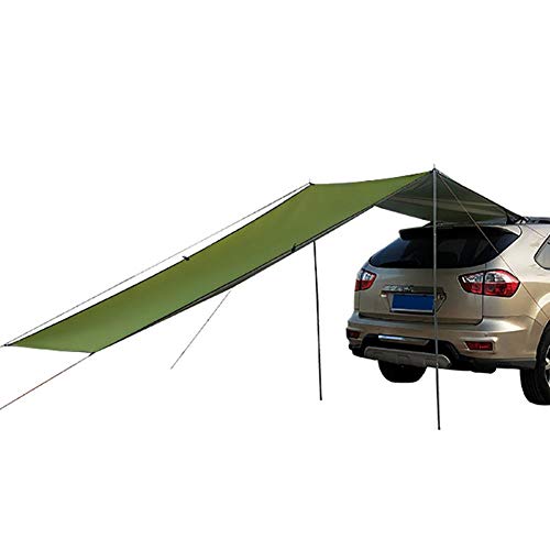 Toldo del automóvil Tienda de campaña portátil Toldo de lluvia en la azotea del automóvil Peso ligero Impermeable, resistente a la rotura duradera, usos multifunción Auto Camping / SUV Sedan anti-UV
