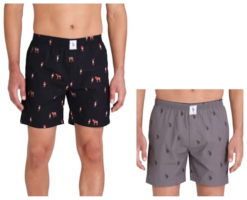 Image of U.S. Polo ASSN. Men's Cotton Boxers (Pack of 2)